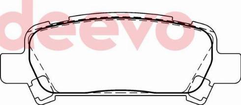 DEEVO BP78560 - Комплект спирачно феродо, дискови спирачки vvparts.bg