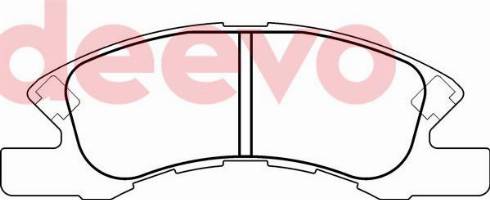 DEEVO BP78140 - Комплект спирачно феродо, дискови спирачки vvparts.bg