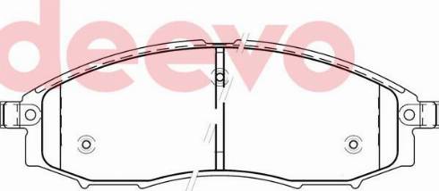 DEEVO BP78160 - Комплект спирачно феродо, дискови спирачки vvparts.bg