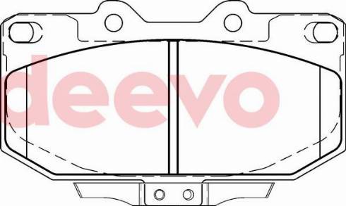 DEEVO BP78820 - Комплект спирачно феродо, дискови спирачки vvparts.bg