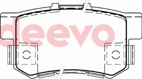DEEVO BP78340 - Комплект спирачно феродо, дискови спирачки vvparts.bg