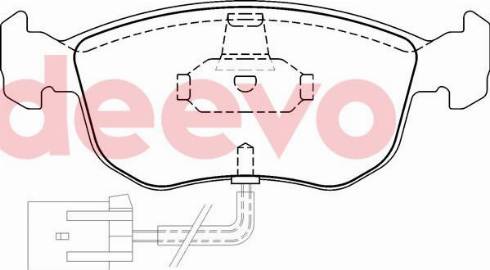 DEEVO BP73100 - Комплект спирачно феродо, дискови спирачки vvparts.bg