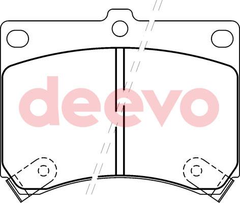 DEEVO BP72560 - Комплект спирачно феродо, дискови спирачки vvparts.bg