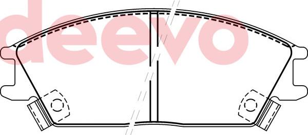 DEEVO BP72620 - Комплект спирачно феродо, дискови спирачки vvparts.bg