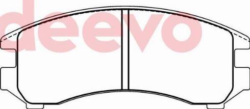 DEEVO BP72060 - Комплект спирачно феродо, дискови спирачки vvparts.bg