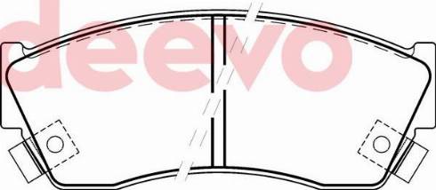 DEEVO BP72080 - Комплект спирачно феродо, дискови спирачки vvparts.bg