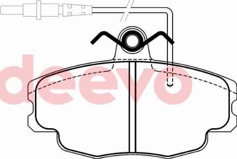 DEEVO BP72340 - Комплект спирачно феродо, дискови спирачки vvparts.bg