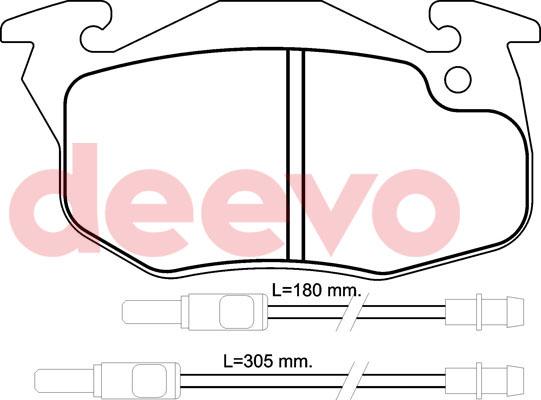 DEEVO BP72380 - Комплект спирачно феродо, дискови спирачки vvparts.bg