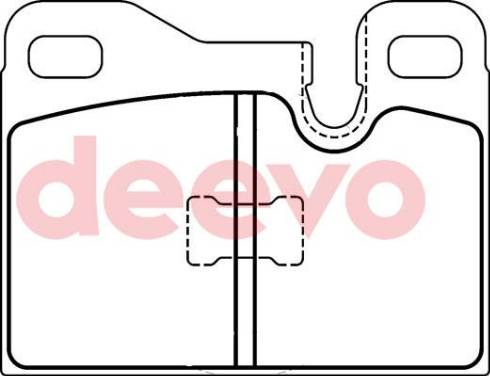 DEEVO BP77400 - Комплект спирачно феродо, дискови спирачки vvparts.bg