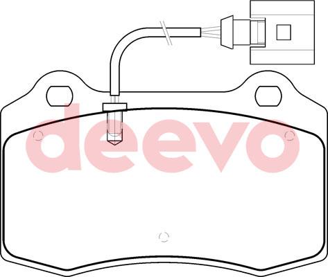 DEEVO BP77560 - Комплект спирачно феродо, дискови спирачки vvparts.bg