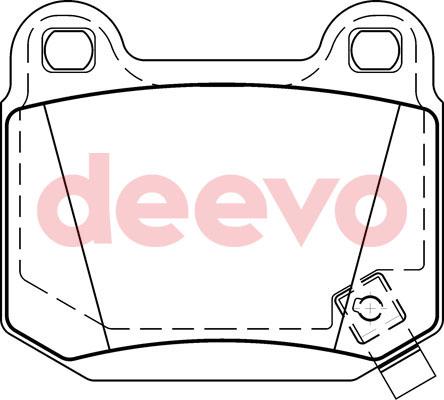 DEEVO BP77520 - Комплект спирачно феродо, дискови спирачки vvparts.bg