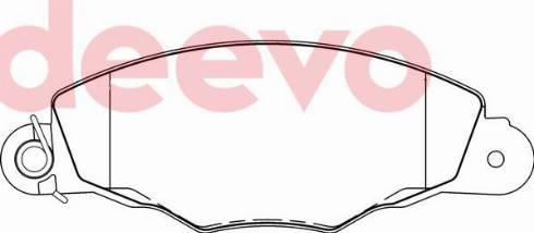 DEEVO BP77080 - Комплект спирачно феродо, дискови спирачки vvparts.bg