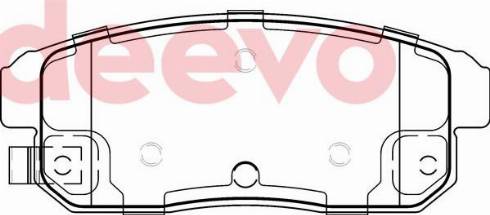 DEEVO BP77740 - Комплект спирачно феродо, дискови спирачки vvparts.bg
