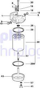 Delphi 5860B090 - Горивен филтър vvparts.bg