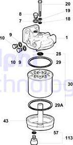 Delphi 5836B710 - Горивен филтър vvparts.bg