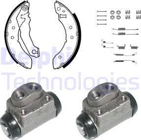 Delphi KP699 - Комплект спирачна челюст vvparts.bg