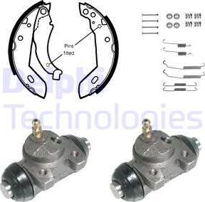 Delphi KP666 - Комплект спирачна челюст vvparts.bg