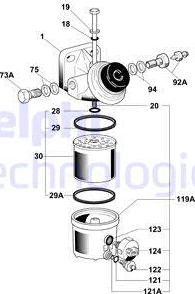 Delphi 6260B690 - Горивен филтър vvparts.bg