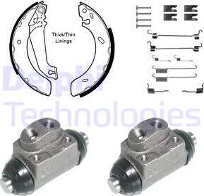 Delphi KP842 - Комплект спирачна челюст vvparts.bg