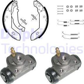 Delphi KP871 - Комплект спирачна челюст vvparts.bg