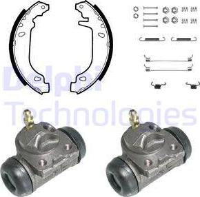 Delphi KP766 - Комплект спирачна челюст vvparts.bg