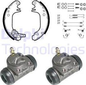 Delphi KP787 - Комплект спирачна челюст vvparts.bg