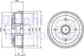 Delphi BF490 - Спирачен барабан vvparts.bg