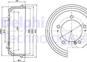 Delphi BF404 - Спирачен барабан vvparts.bg