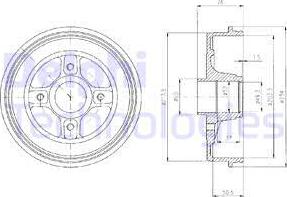 Delphi BF480 - Спирачен барабан vvparts.bg