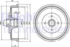 Delphi BF430 - Спирачен барабан vvparts.bg