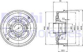 Delphi BF426 - Спирачен барабан vvparts.bg