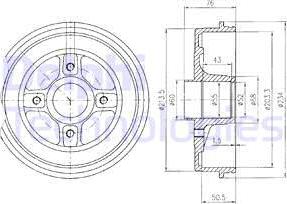 Delphi BF423 - Спирачен барабан vvparts.bg