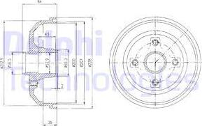 Delphi BF471 - Спирачен барабан vvparts.bg