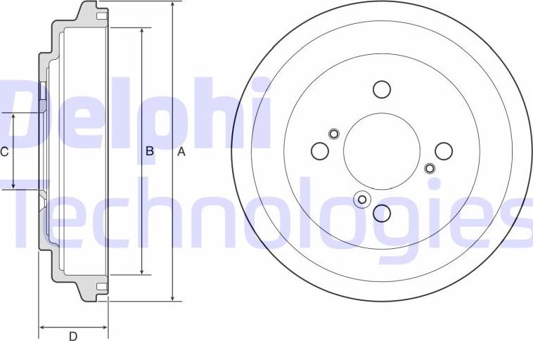 Delphi BF596 - Спирачен барабан vvparts.bg