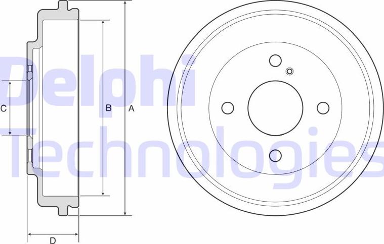 Delphi BF591 - Спирачен барабан vvparts.bg