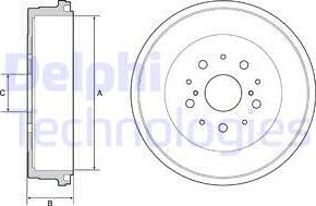 Delphi BF545 - Спирачен барабан vvparts.bg