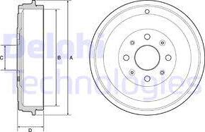 Delphi BF503 - Спирачен барабан vvparts.bg