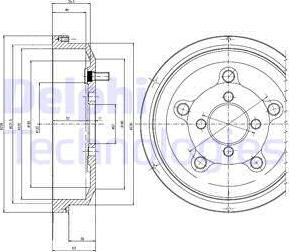 Delphi BF514 - Спирачен барабан vvparts.bg