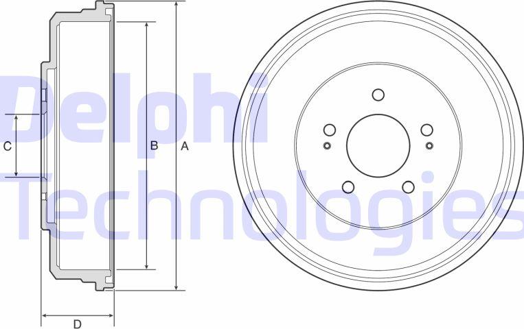 Delphi BF586 - Спирачен барабан vvparts.bg