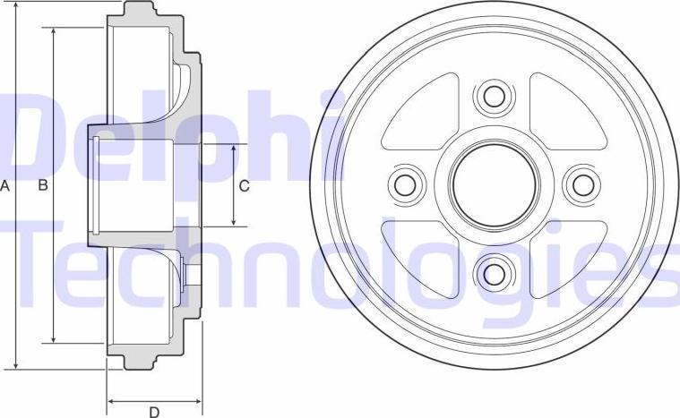 Delphi BF602 - Спирачен барабан vvparts.bg