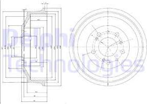 Delphi BF153 - Спирачен барабан vvparts.bg