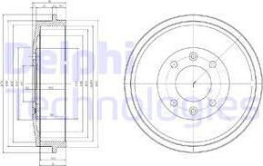 Delphi BF169 - Спирачен барабан vvparts.bg