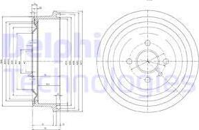Delphi BF103 - Спирачен барабан vvparts.bg