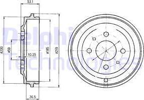 Delphi BF389 - Спирачен барабан vvparts.bg