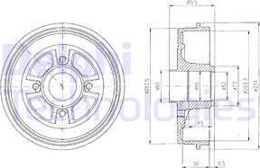 Delphi BF380 - Спирачен барабан vvparts.bg