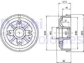 Delphi BF324 - Спирачен барабан vvparts.bg