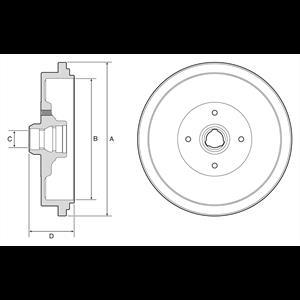 Delphi BF320 - Спирачен барабан vvparts.bg