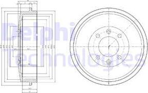 Delphi BF265 - Спирачен барабан vvparts.bg