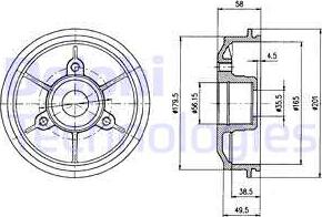 Delphi BF267 - Спирачен барабан vvparts.bg