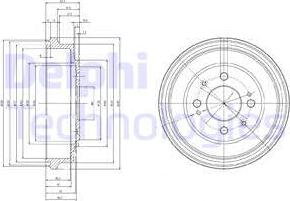 Delphi BF280 - Спирачен барабан vvparts.bg